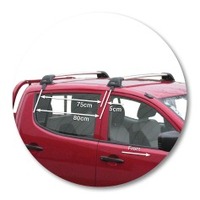 Prorack Silver 2 Bar Aero Flush Bar kit to suit Mitsubishi Triton Double Cab 4dr Ute (6/2006 - 3/2015)