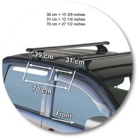 Prorack Black 2 Bar Heavy Duty Through Bar kit to suit Toyota HiLux Double Cab 4dr Ute (5/2005 - 2012)