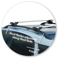 Prorack Silver 2 Bar Aero Through Bar kit to suit Skoda Roomster 5dr MPV (2006 - Current)