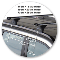 Prorack Black 2 Bar Heavy Duty Through Bar kit to suit Nissan X-Trail 5dr SUV (10/2001 - 9/2007)