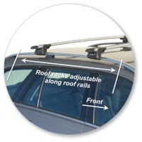 Prorack Silver 2 Bar Aero Through Bar kit to suit Mercedes-Benz E-Class W212 5dr Wagon (2009 - 2016)