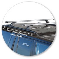 Prorack Silver 2 Bar Heavy Duty Through Bar kit to suit Land Rover Discovery 3 5dr SUV (11/2004 - 2009)