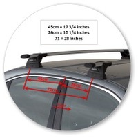 Prorack Silver 2 Bar Aero Through Bar kit to suit BMW 5 Series E39 4dr Sedan (4/1996 - 9/2003)