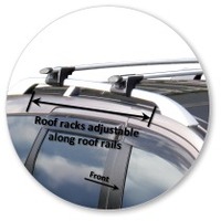 Prorack Silver 2 Bar Aero Through Bar kit to suit Mitsubishi Outlander MK II 5dr SUV (10/2009 - 2012)