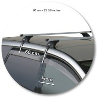 Prorack Silver 2 Bar Standard Through Bar kit to suit Toyota Ipsum 5dr MPV (2001 - 2006)