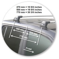 Prorack Silver 2 Bar Aero Flush Bar kit to suit Volkswagen Amarok Double Cab 4dr Ute (2010 - 4/2023)