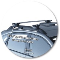 Prorack Silver 2 Bar Aero Through Bar kit to suit Subaru Impreza XV 5dr Hatch (6/2010 - 2011)