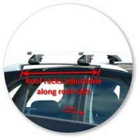 Prorack Silver 2 Bar Standard Through Bar kit to suit Kia Sorento R 5dr SUV (10/2009 - 2014)