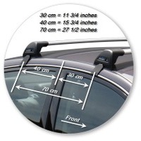 Prorack Silver 2 Bar Aero Flush Bar kit to suit Nissan Maxima 4dr Sedan (2009 - Current)