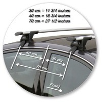 Prorack Silver 2 Bar Aero Through Bar kit to suit Nissan Maxima 4dr Sedan (2009 - Current)