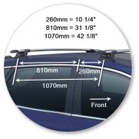 Prorack Black 2 Bar Aero Through Bar kit to suit Mazda CX-9 5dr SUV (2007 - 6/2016)