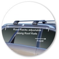 Prorack Silver 2 Bar Aero Flush Bar kit to suit Audi A6/S6/RS6 Allroad 5dr Wagon (1999 - 6/2005)