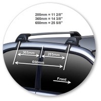 Prorack Silver 2 Bar Aero Flush Bar kit to suit Subaru Impreza 4dr Sedan (2001 - 2007)
