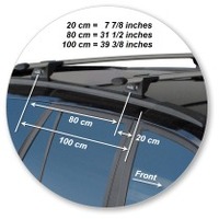 Prorack Silver 2 Bar Aero Through Bar kit to suit Great Wall X240 5dr SUV (11/2009 - Current)