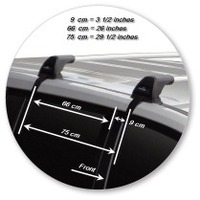 Prorack Silver 2 Bar Aero Flush Bar kit to suit Toyota Highlander 5dr SUV (2007 - 2013)