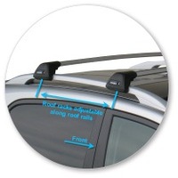 Prorack Silver 2 Bar Aero Flush Bar kit to suit SsangYong Korando 5dr SUV (2011 - 2019)