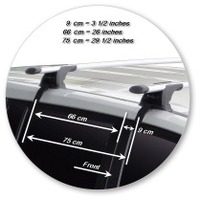 Prorack Black 2 Bar Aero Through Bar kit to suit Toyota Highlander 5dr SUV (2007 - 2013)