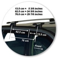 Prorack Silver 2 Bar Aero Through Bar kit to suit Nissan Stagea M35 5dr Wagon (2001 - 2007)