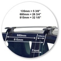 Prorack Silver 2 Bar Aero Through Bar kit to suit Mazda Premacy 5dr MPV (7/2010 - Current)