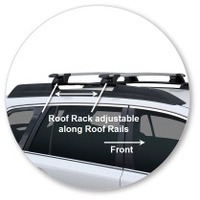 Prorack Silver 2 Bar Aero Through Bar kit to suit Subaru Outback 5dr Wagon (2010 - 2015)