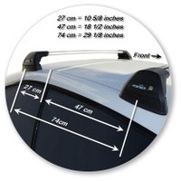 Prorack Silver 2 Bar Aero Flush Bar kit to suit BMW 1 Series E82 2dr Coupe (2007 - 2013)