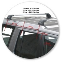 Prorack Silver 2 Bar Aero Flush Bar kit to suit Land Rover Discovery 4 5dr SUV (2009 - 3/2017)