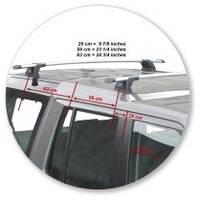 Prorack Silver 2 Bar Aero Through Bar kit to suit Land Rover Discovery 4 5dr SUV (2009 - 3/2017)