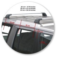 Prorack Black 2 Bar Heavy Duty Through Bar kit to suit Land Rover Discovery 4 5dr SUV (2009 - 3/2017)