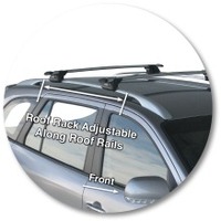 Prorack Black 2 Bar Aero Through Bar kit to suit Hyundai Santa Fe 5dr SUV (2009 - 2012)