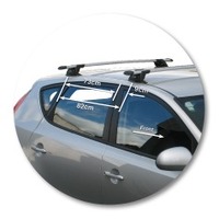 Prorack Black 2 Bar Aero Through Bar kit to suit Hyundai i30 5dr Hatch (10/2007 - 2011)