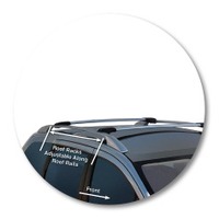 Prorack Silver 2 Bar Aero Rail Bar kit to suit Peugeot 307 5dr Wagon (2003 - 8/2008)