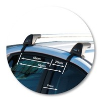 Prorack Silver 2 Bar Aero Flush Bar kit to suit Ford Focus 5dr Hatch (7/2005 - 6/2011)