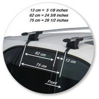 Prorack Black 2 Bar Aero Through Bar kit to suit Porsche Cayenne 5dr SUV (2010 - 2018)