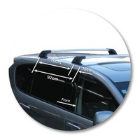 Prorack Silver 2 Bar Aero Flush Bar kit to suit Subaru Tribeca 5dr SUV (11/2006 - 11/2007)