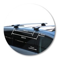 Prorack Black 2 Bar Aero Through Bar kit to suit Subaru Tribeca 5dr SUV (11/2006 - 11/2007)