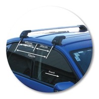 Prorack Silver 2 Bar Aero Flush Bar kit to suit Subaru Legacy 4dr Sedan (5/2003 - 7/2009)