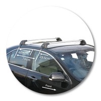 Prorack Silver 2 Bar Aero Flush Bar kit to suit Honda Accord Euro 4dr Sedan (6/2008 - 2012)