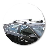 Prorack Black 2 Bar Aero Through Bar kit to suit Honda Accord Euro 4dr Sedan (6/2008 - 2012)