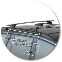 Prorack Silver 2 Bar Aero Through Bar kit to suit Citroen C4 Grand Picasso 5dr MPV (2006 - 2014)