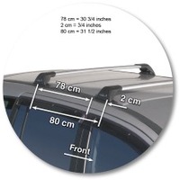 Prorack Silver 2 Bar Aero Flush Bar kit to suit Subaru Traviq 5dr MPV (1999 - 2005)