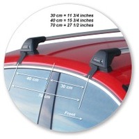 Prorack Silver 2 Bar Aero Flush Bar kit to suit Audi A5/S5/RS5 Sportback 5dr Coupe (2009 - 2016)