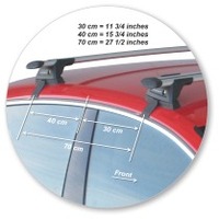 Prorack Silver 2 Bar Aero Through Bar kit to suit Audi A5/S5/RS5 Sportback 5dr Coupe (2009 - 2016)