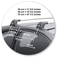 Prorack Silver 2 Bar Aero Flush Bar kit to suit Holden Barina 3dr Hatch (2000 - 2006)