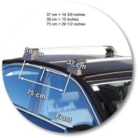 Prorack Black 2 Bar Aero Flush Bar kit to suit Mercedes-Benz E-Class W212 4dr Sedan (2009 - 5/2016)