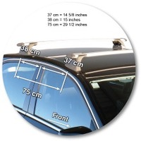 Prorack Silver 2 Bar Aero Through Bar kit to suit Mercedes-Benz E-Class W212 4dr Sedan (2009 - 5/2016)