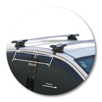 Prorack Silver 2 Bar Aero Through Bar kit to suit Ford Focus 5dr Hatch (9/2002 - 5/2005)