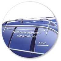 Prorack Silver 2 Bar Aero Rail Bar kit to suit Volkswagen Passat Mk5.5 5dr Wagon (1998 - 2006)