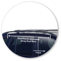 Prorack Silver 2 Bar Aero Rail Bar kit to suit BMW X3 5dr SUV (2004 - 2010)