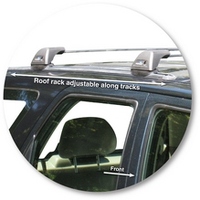 Prorack Silver 2 Bar Aero Flush Bar kit to suit Ford Escape 5dr SUV (3/2001 - 2008)