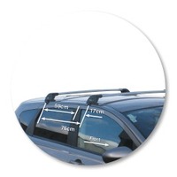 Prorack Silver 2 Bar Aero Flush Bar kit to suit Nissan Qashqai 5dr SUV (2007 - 2013)